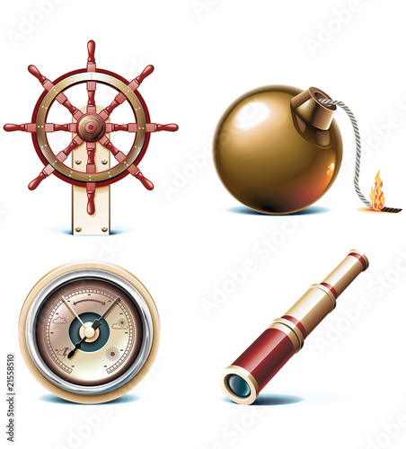 Vector marine travel icons. Part 3