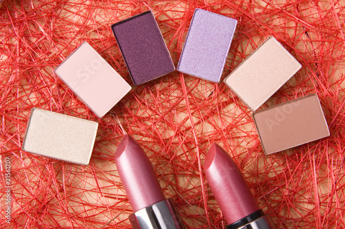 Eye shadow and lipsticks photo