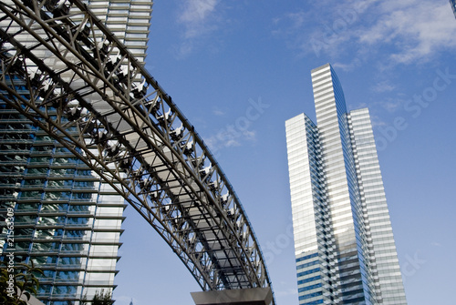 Skyscrapers and monorail
