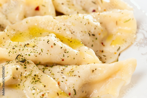 Ravioli with spicy herbs and butter