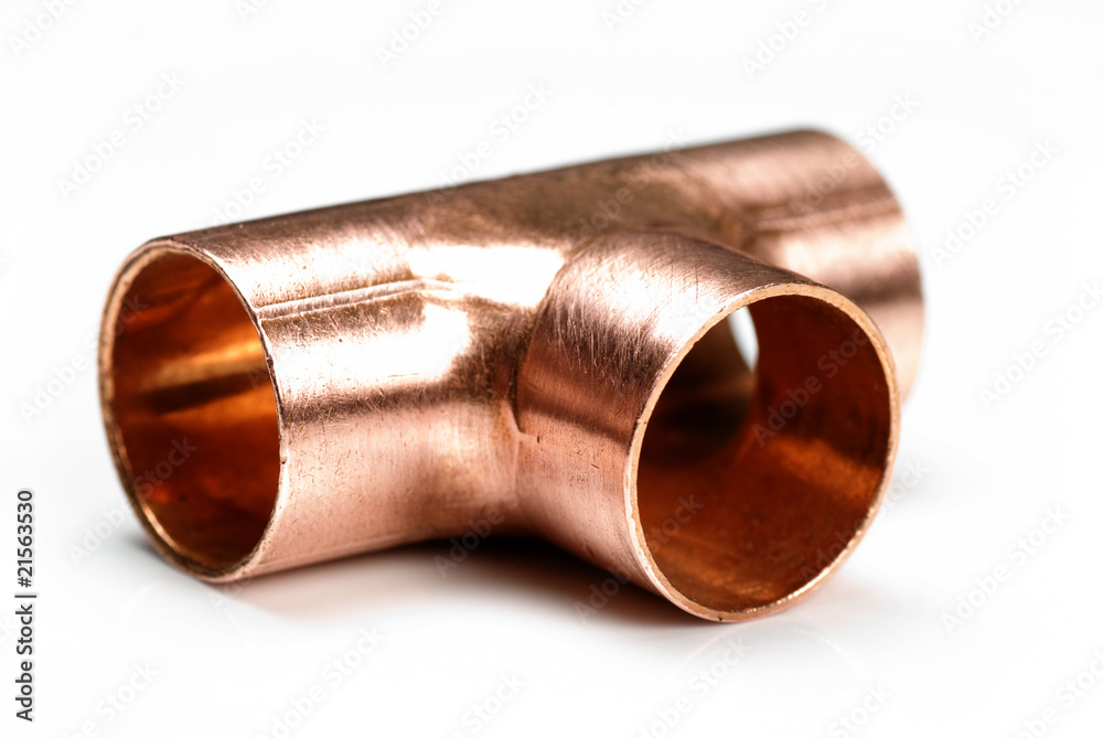 Equal 15mm copper tee fitting