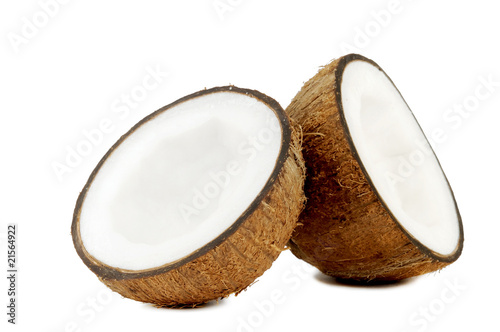 two halfs of coconut