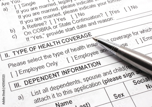 Health Insurance Application with Pen