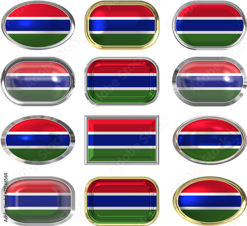 Free Download twelve buttons of the Flag of Gambia - GFXLoad