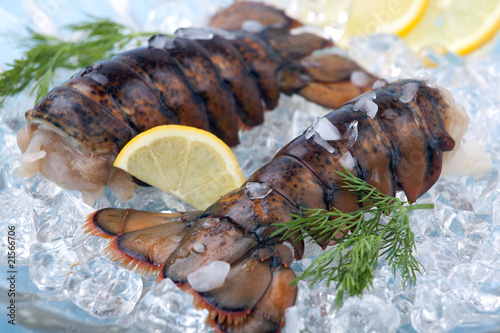 Raw lobster tails