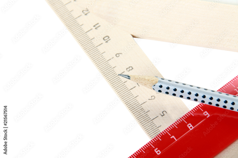 Rulers and a pencil Rulers and a pencil