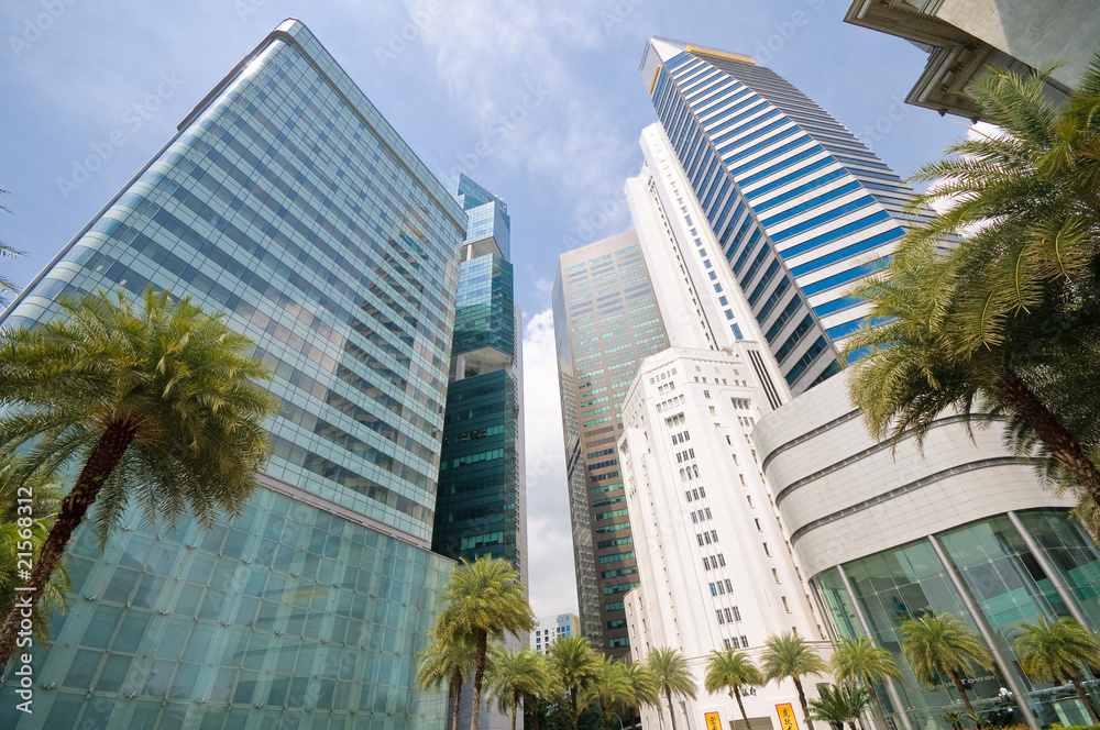 Naklejka premium Singapur, Business District
