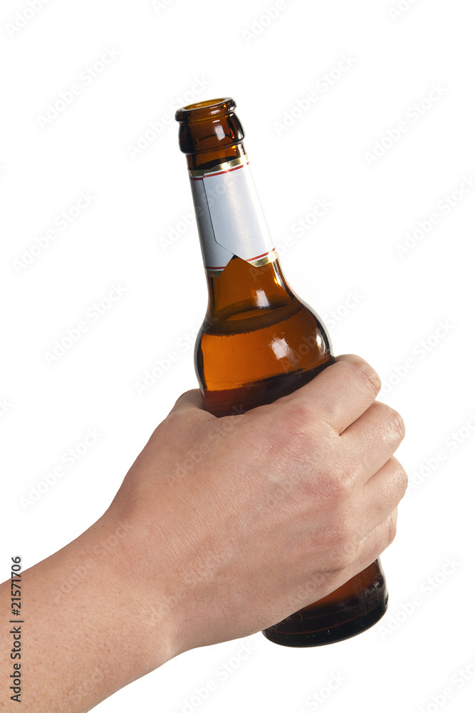 Bierflasche in der Hand - Suchtgefahr Bierflasche in der Hand - Suchtgefahr