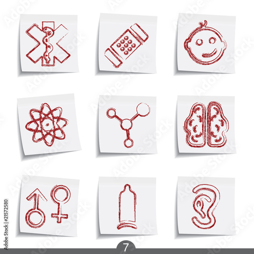 Post it icon series 7 - medical