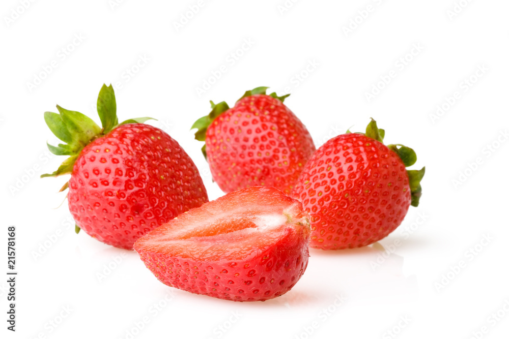 Fresh and tasty strawberries on white background. Fresh and tasty strawberries on white background.