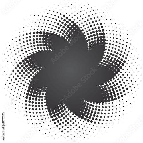 Halftone dots star background