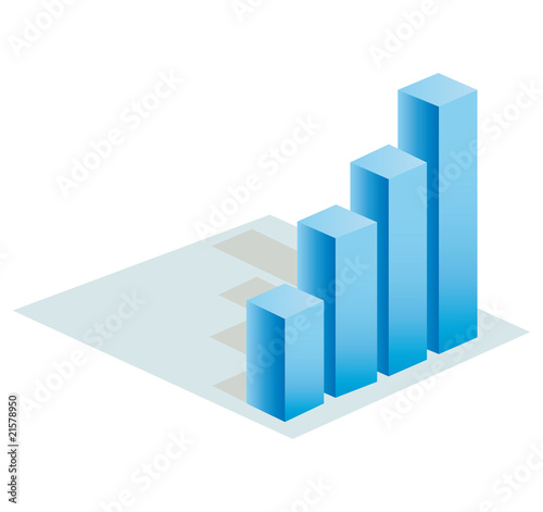 3d statistic buiness chart vector