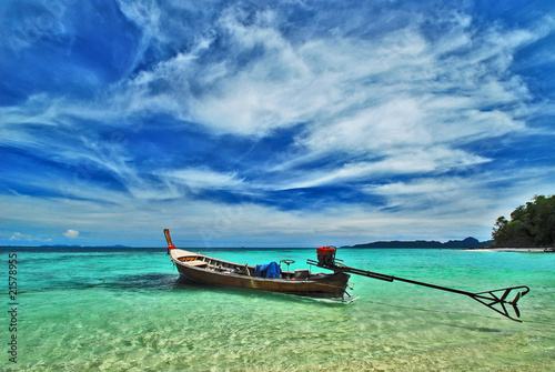 Boats in Thai sea, south of Thailand