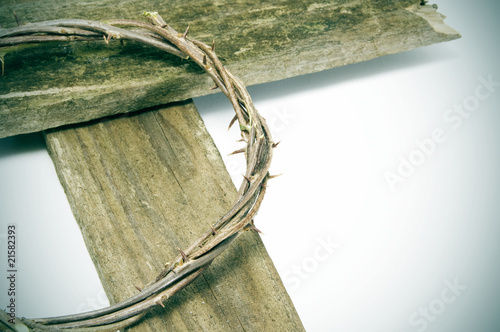 crown of thorns and cross photo