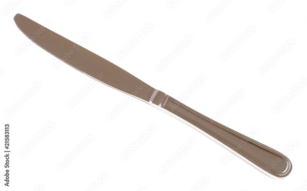 Closeup of table knife isolated on white background Closeup of table knife isolated on white background