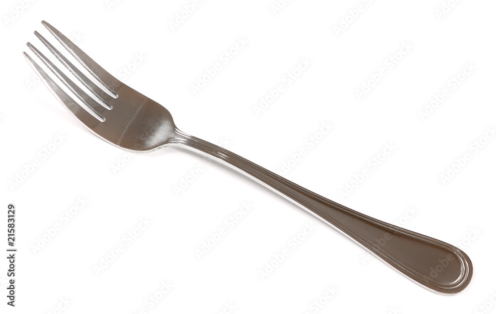 Closeup of fork isolated on white background Closeup of fork isolated on white background
