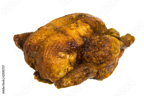 Brathähnchen , freigestellt auf Weiss