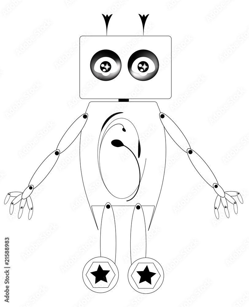 Obraz premium Abstract robot on white background