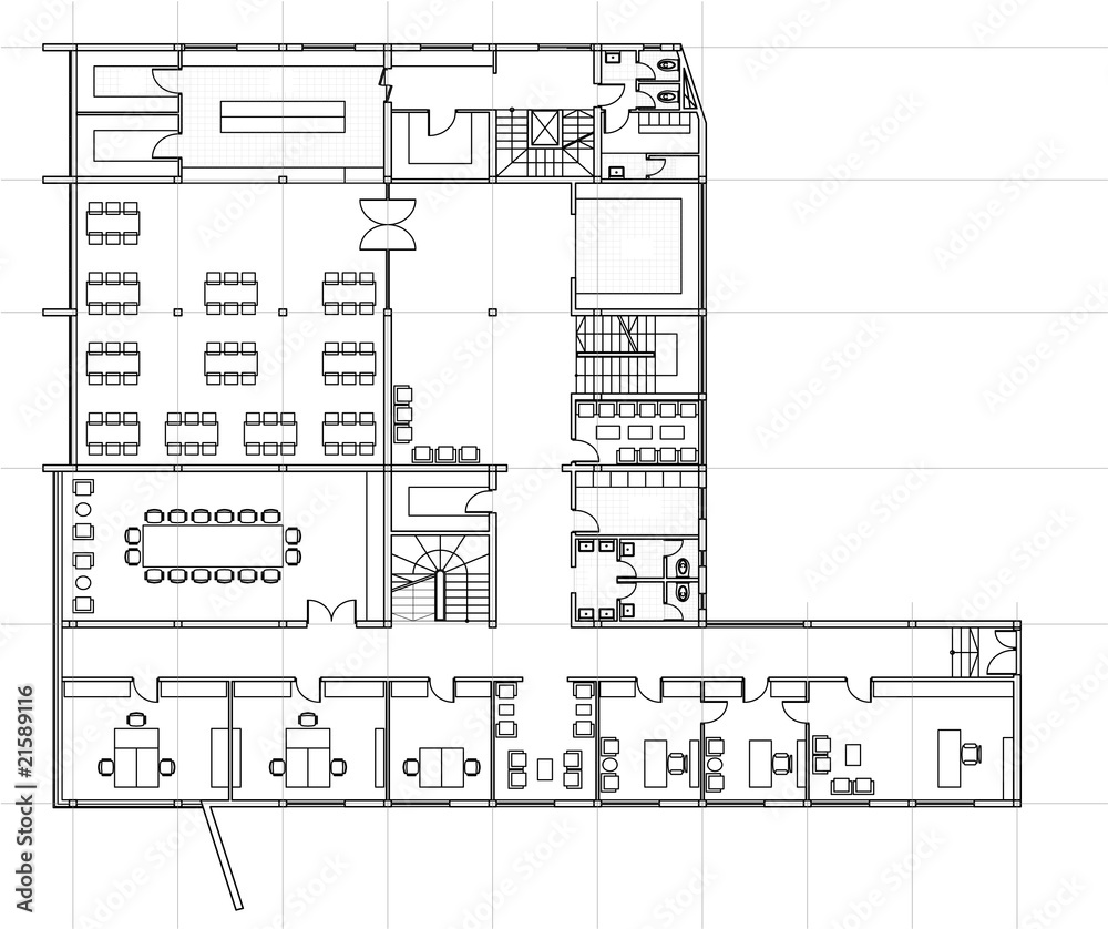 plan-of-building-stock-vector-adobe-stock
