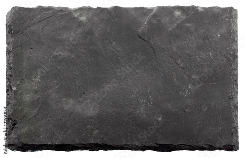 plaque rectangulaire ardoise naturelle, fond blanc