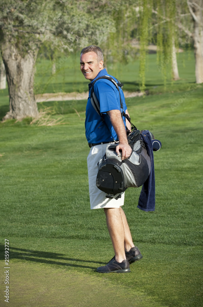 Golfer Enjoying the Golf Course