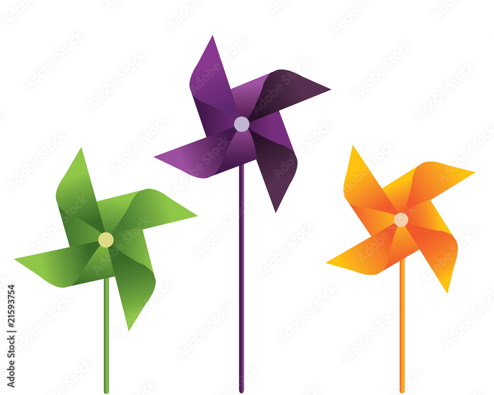 Obraz premium colorful windmill vector