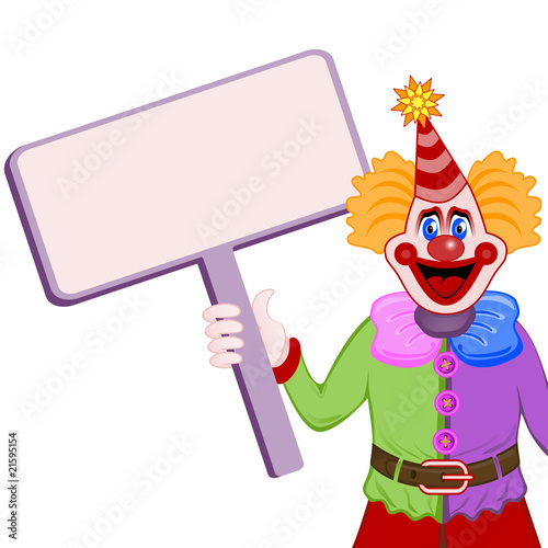 Clown with table