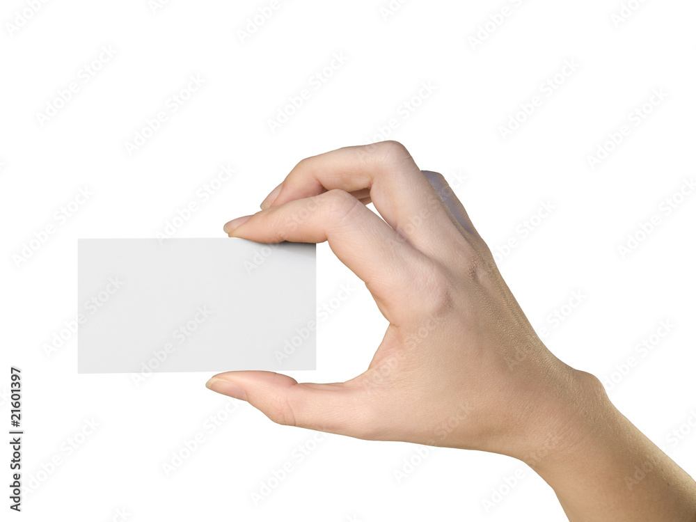 Fototapeta premium Tarjeta en mano