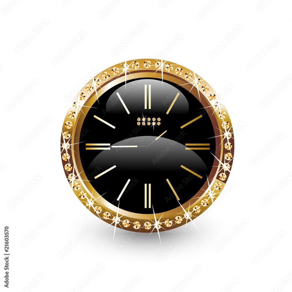 BOTON RELOJ ORO Y BRILLANTES BOTON RELOJ ORO Y BRILLANTES