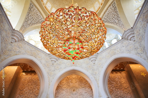 Decoration of Sheikh Zayed Mosque. Abu Dhabi, UAE