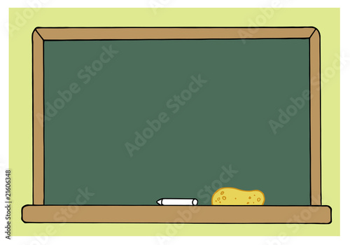 Blank Green Class Room Chalkboard