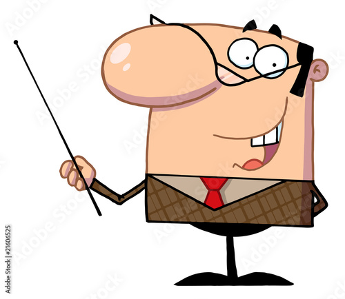 Business Manager Gesturing With A Pointer Stick