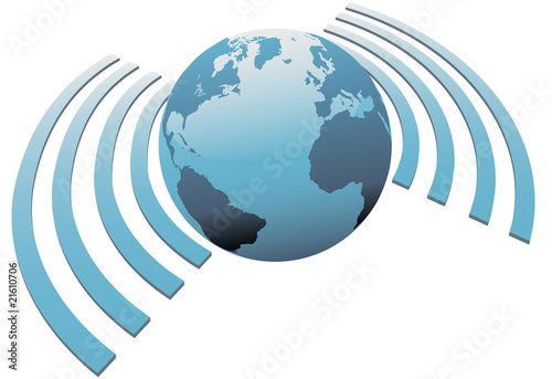 Wireless world wifi Earth broadband symbol