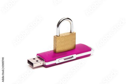 USB flash drive with a lock photo