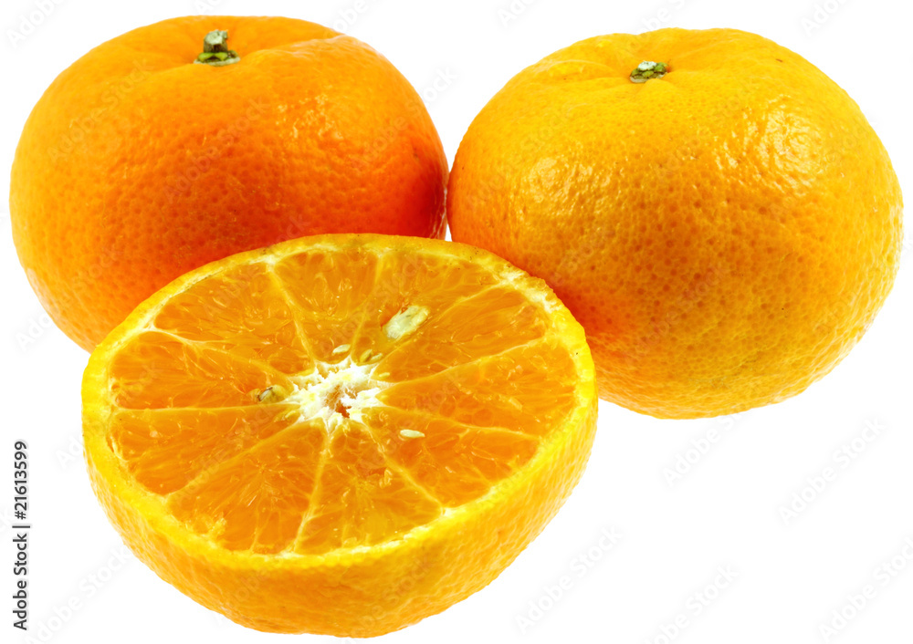 clémentines vitamines, fond blanc clémentines vitamines, fond blanc