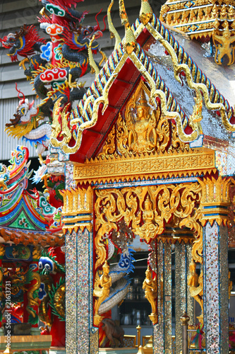 Buddhist temple in Bangkok, Thailand.