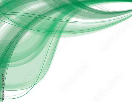 Abstract_transparent_green_wave_on_white_background