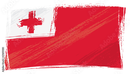 Grunge Tonga flag