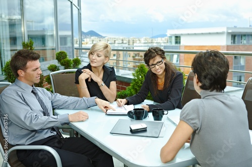 Business people meeting outdoor © nyul