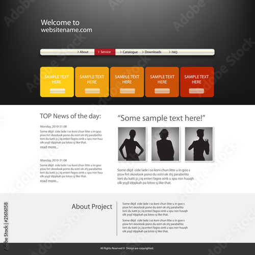 Website design template.