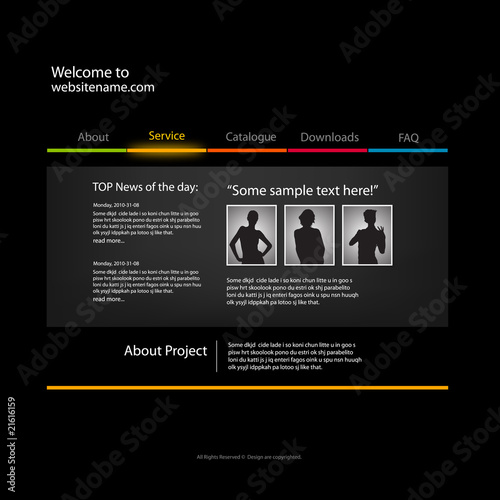 Website design template.