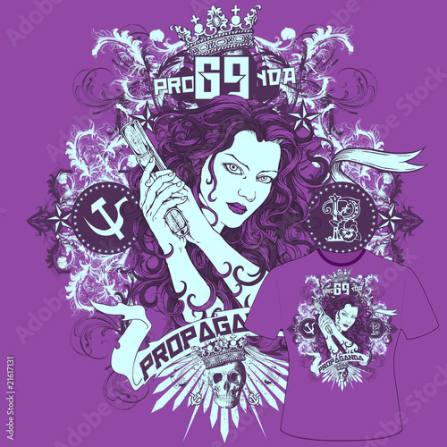 T-Shirt Print Mädchen Propaganda