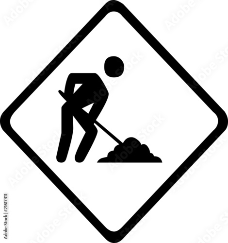 Panneau de signalisation de travaux