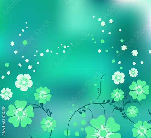 Magic green flowers