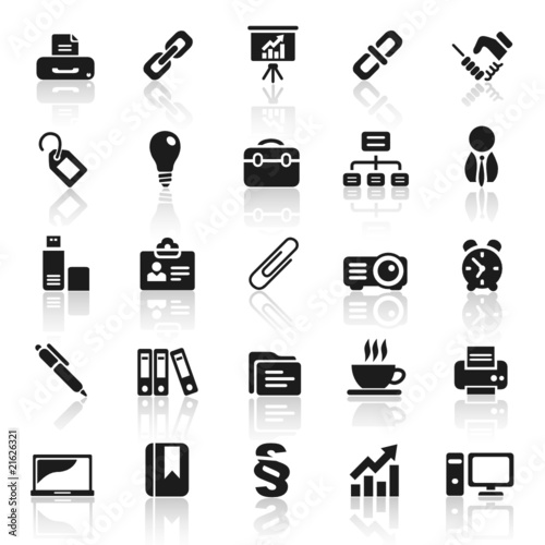 set 3 - business icons - black series