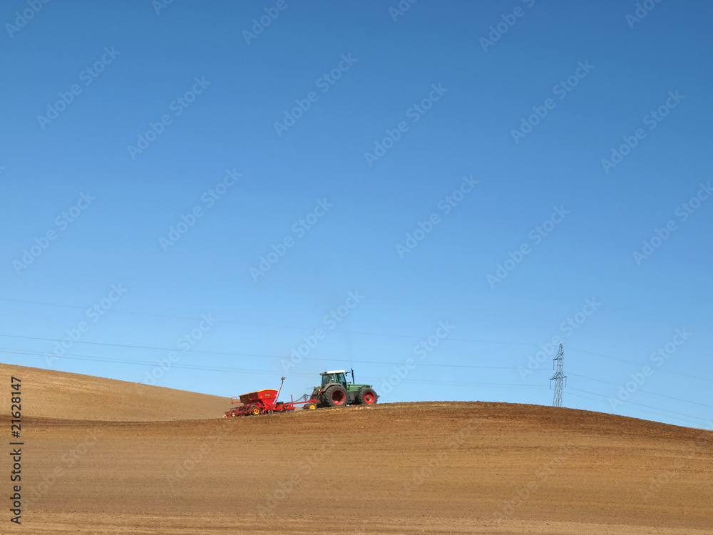 Fototapeta premium Plowing time
