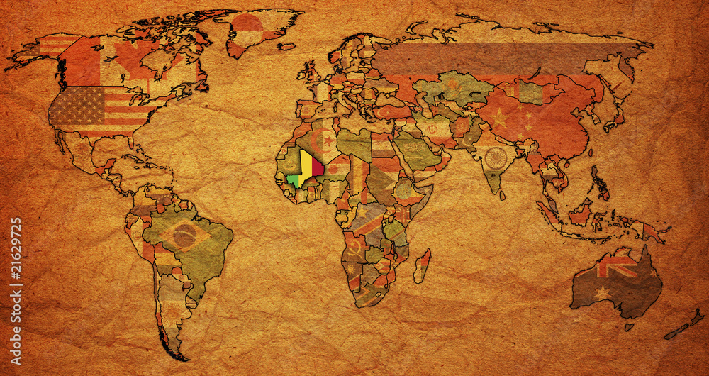 mali on world map
