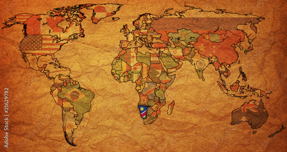 namibia on world map