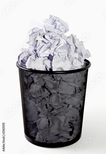 Εκτύπωση καμβά Full paper bin, trash, recycle bin