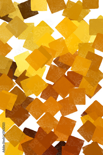 Yellow squares abstract pattern illustration.